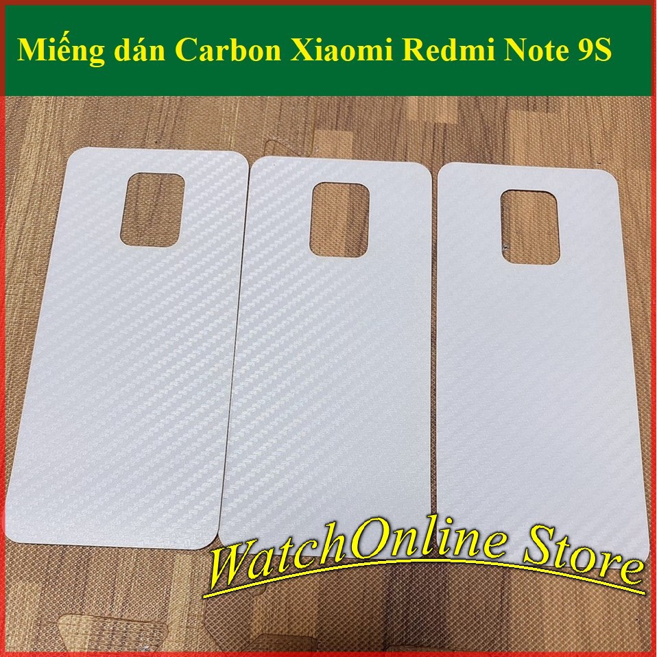 Miếng dán Carbon mặt lưng dành cho Xiaomi Redmi Note 9S
