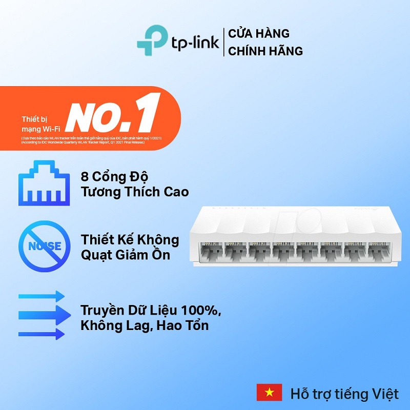 Bộ Chia Mạng Switch Để Bàn TP-Link LS1008 8 Cổng 10/100Mbps