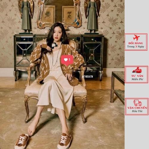 Áo khoác cardigan len nữ chữ dáng dài thu đông ulzzang Hàn Quốc yolo fashion