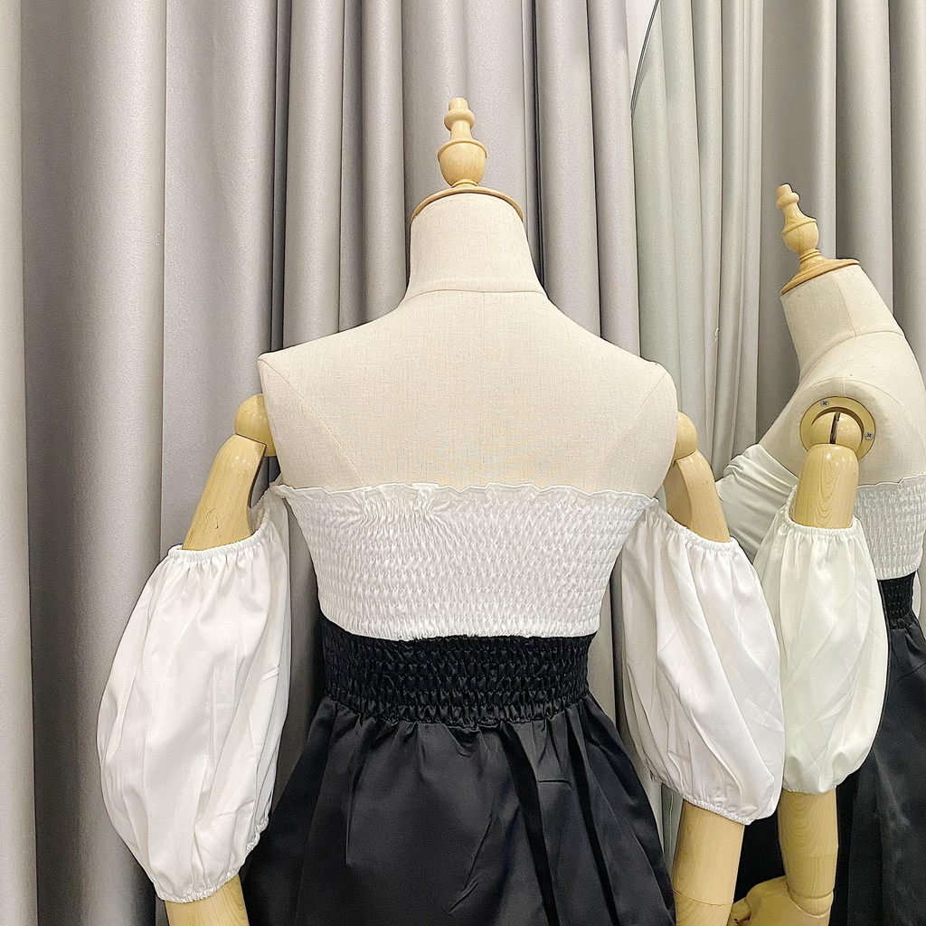 ĐẦM RỚT VAI CÁCH ĐIỆU NƠ NGỰC - SY DRESS | BigBuy360 - bigbuy360.vn