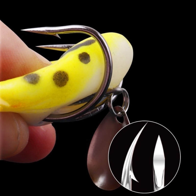 Mồi câu cá giả tokushima hình ếch có lưỡi câu sắc bén