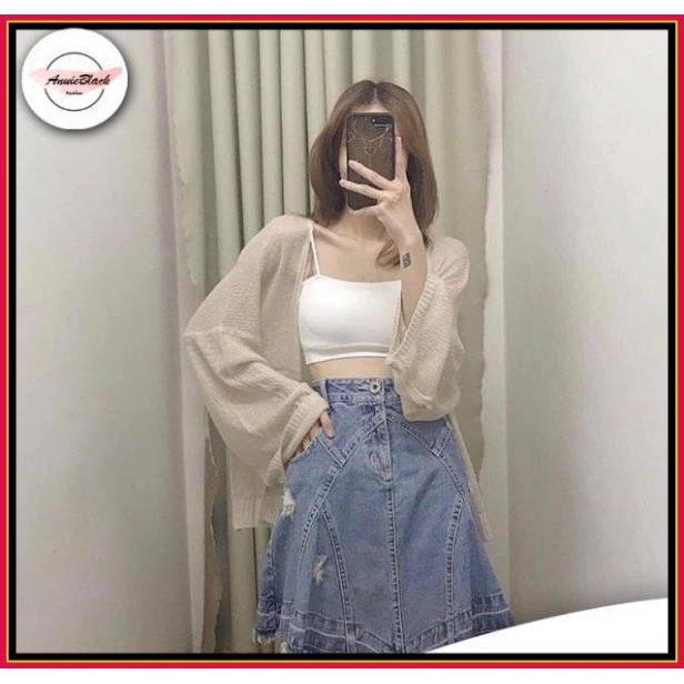 [Mã  ANUI20 hoàn 20k xu đơn 0đ] Áo Len Cardigan Mỏng 🦋 Áo Khoác Len Nữ Dáng Dài 2 Màu 🦋 AB | BigBuy360 - bigbuy360.vn