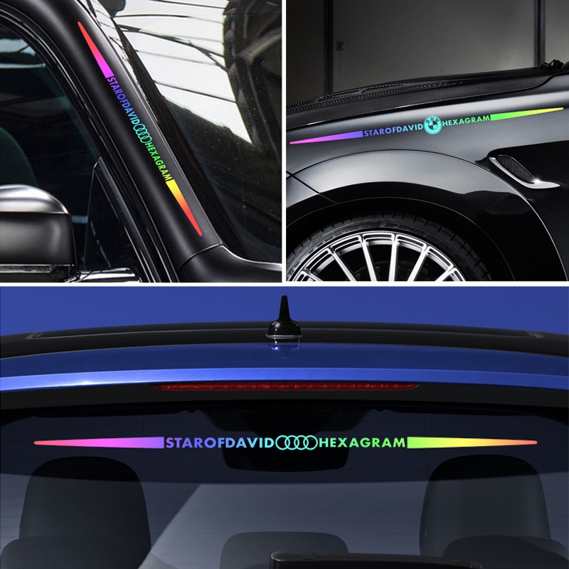 Miếng Dán Logo Phản Quang Nhiều Màu Chống Thấm Nước Cho Xe Hơi