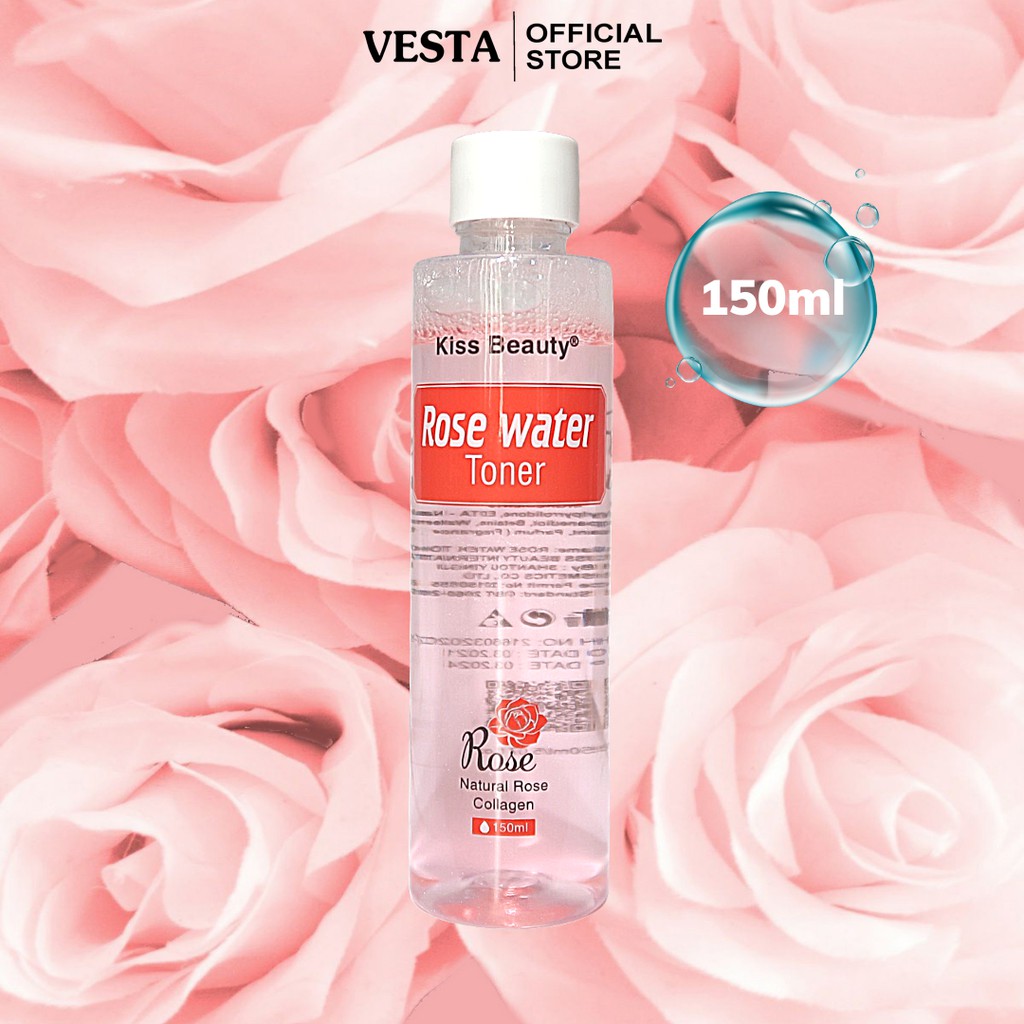 Nước Hoa Hồng Rose Water Toner Kiss Beauty Cấp Ẩm Cân Bằng Da 150ml | BigBuy360 - bigbuy360.vn