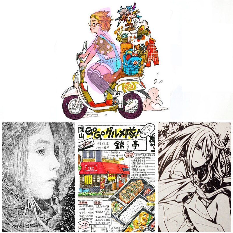 Bút Mực Đánh Dấu Phác Thảo Truyện Manga Mực Màu Đen Micron 0.05 0.1 0.2 0.3 0.4 0.5