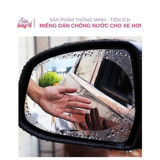 Bộ 2 miếng dán chống nước cho gương chiếu hậu ô tô xe máy top đồ gia dụng xóa mù mịt khi trời mưa