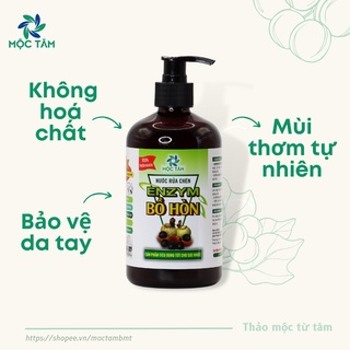 Nước rửa chén Enzym bồ hòn Mộc Tâm 🤲 không hoá chất, bảo vệ da tay, mùi thơm tự nhiên