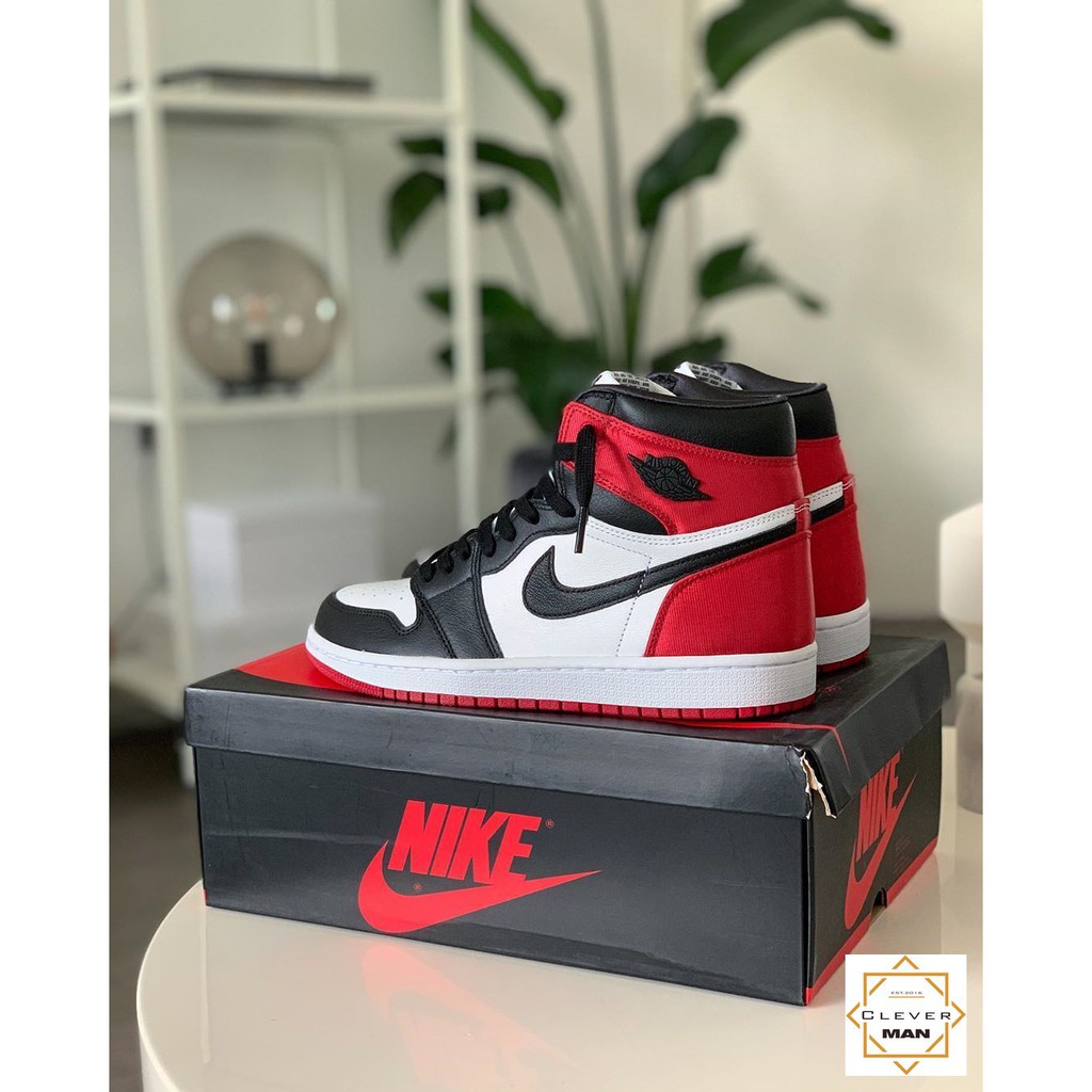 (FREESHIP+QUÀ) Giày thể thao AIR JORDAN 1 Retro High Bred Toe màu đỏ trắng cổ cao | BigBuy360 - bigbuy360.vn