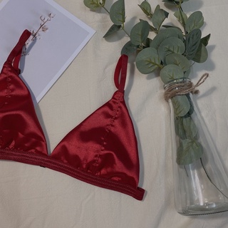 Chivas Red Bralette - Áo lót nữ phi lụa sexy dễ thương thoải mái