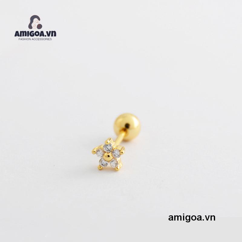 ✨✨Bông tai ngôi sao nhỏ lấp lánh chất liệu bạc  thời trang phụ kiện trang sức nữ