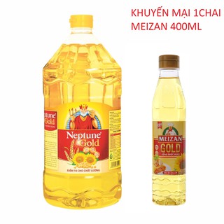 Km dầu ăn neptune gold 2 lít tặng 1 chai meizan gold 400ml