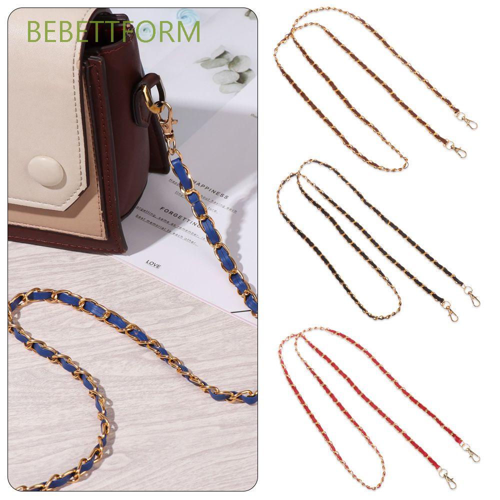 BEBETTFORM Fashion Women Metal PU Leather Shoulder Bag Adjustable Chain Strap Replacement Decorative Chain/Multicolor