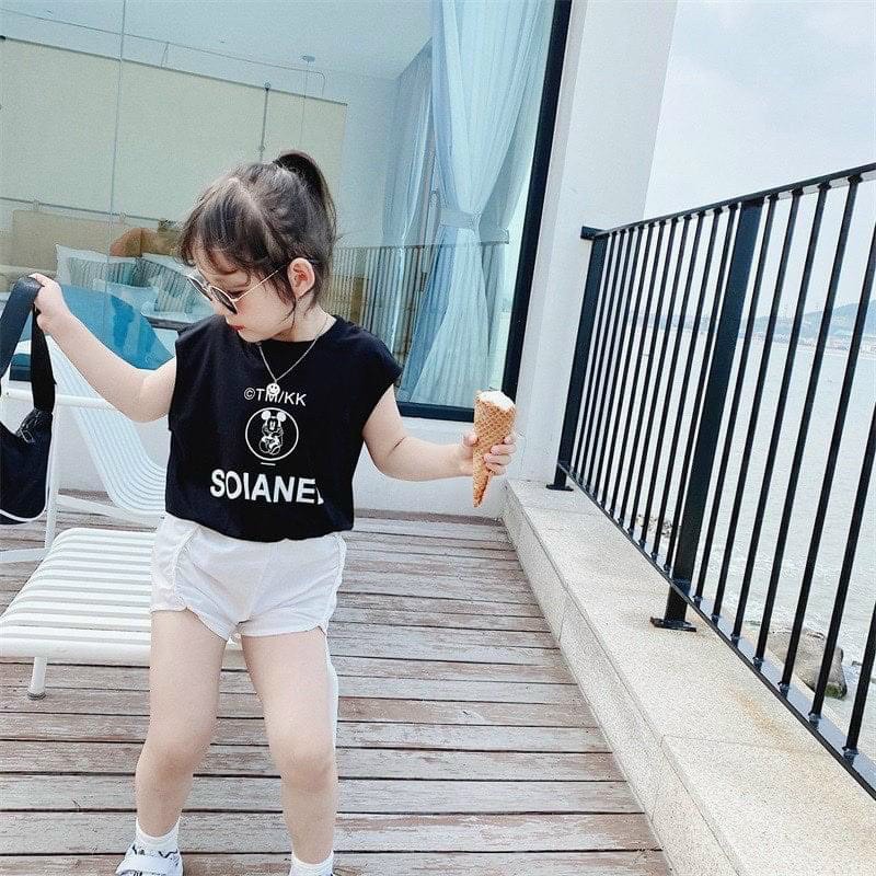 Lyvyshop - (Cotton SG chính phẩm) Bộ quần áo sát nách cho bé gái siêu dễ thương từ 09-28kg