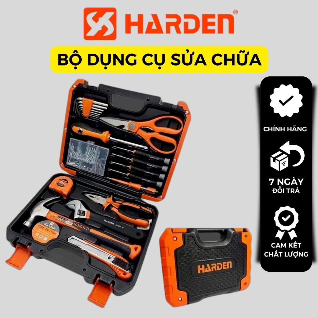 Bộ dụng cụ sửa chữa đa năng cao cấp 22 chi tiết HARDEN PRO, bộ dụng cụ đồ nghề sửa chữa chuyên nghiệp