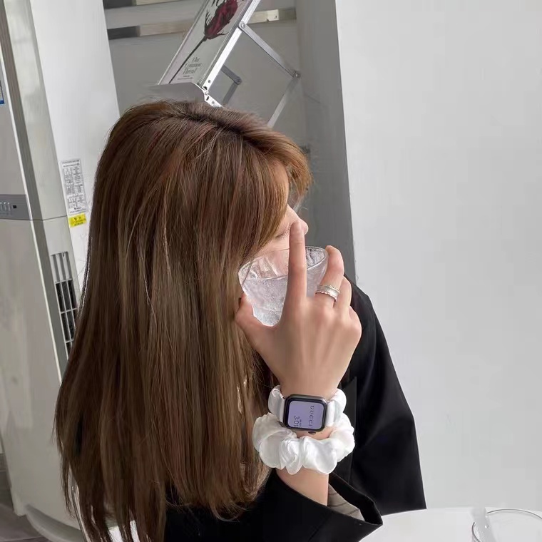 Dây Đeo Đồng Hồ Dạng Dây Cột Tóc Co Giãn Cho Apple Watch Series 7 6 SE 5 4 3 2 1 38mm 40mm 42mm 44mm 45mm 41mm