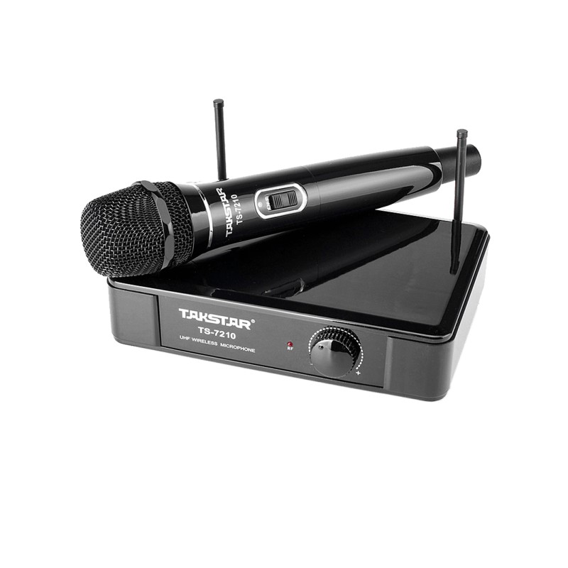 Micro cầm tay không dây sóng UHF, giắc XLR và 6.3, có màn hình hiển thị tình trạng hoạt động | Takstar TS-7210H