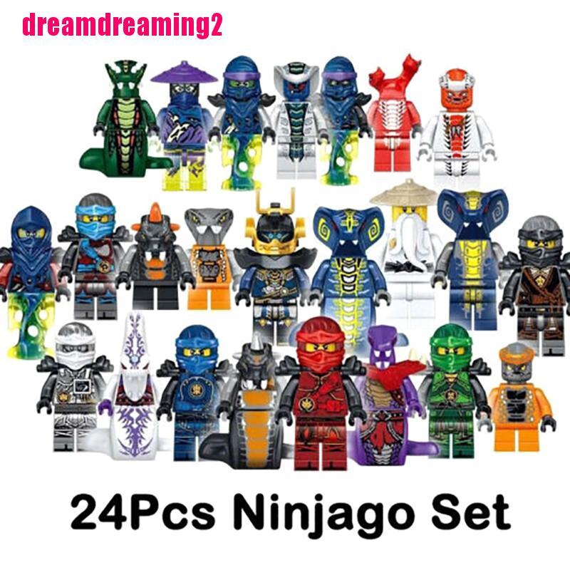 Set 24 Mô Hình Đồ Chơi Nhân Vật Hoạt Hình Ninjago