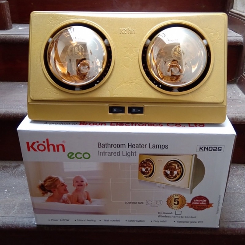 BH 24 tháng Đèn sưởi nhà tắm Kohn ECO KN02G KN03G 3 bóng 2 bóng