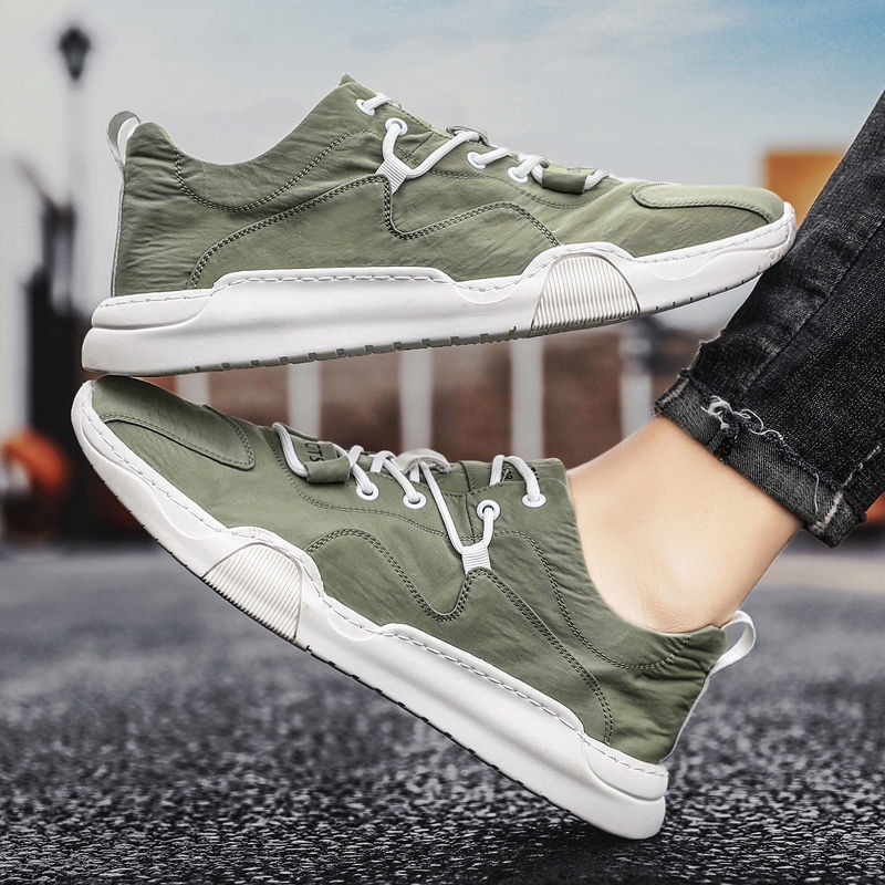 Giày Thể Thao Vải Bạt Lụa Băng Thoáng Khí Thời Trang Hè 2021 Cho Nam
