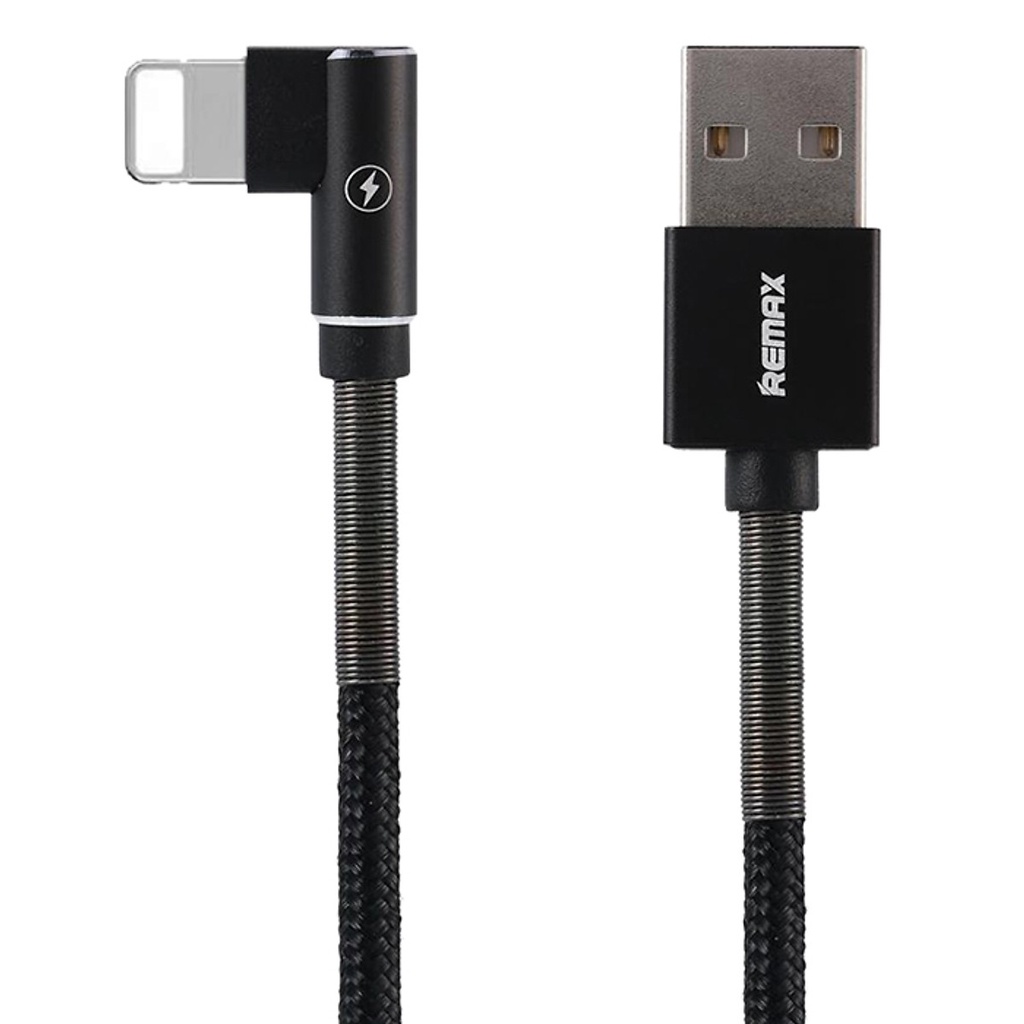 Dây Sạc Chính Hãng Remax RC-119i Quặp L - Cáp Sạc Nhanh iP, Micro USB, Type C. Chống Gãy Gập Sạc Nhanh 2.4A, Độ Bền Cao