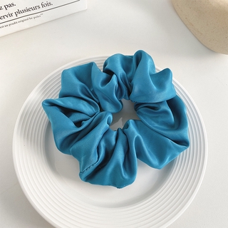 Dây cột tóc vải lụa chiffon màu xanh dương