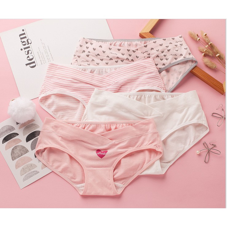 Set 4 QUẦN LÓT BẦU Cạp Chéo Cotton Cao Cấp - Kháng Khuẩn - BAO CHẤT LƯỢNG - GL01