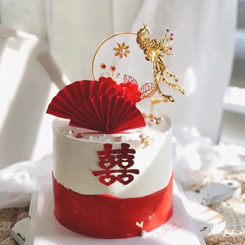 1 Cây Cắm Trang Trí Bánh Kem Hình Cánh Quạt Gấp Gọn Sáng Bóng