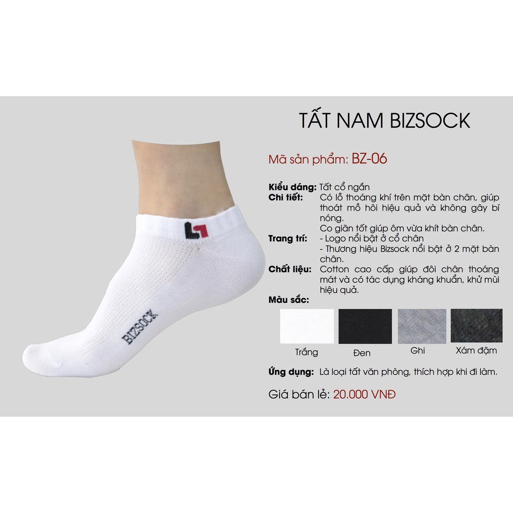 Tất nam Bizsock BZ-06 thoáng mát