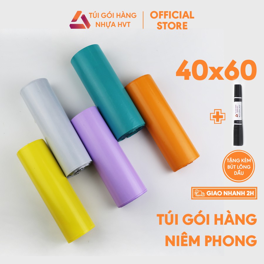 Túi Gói Hàng HVT Size 40*60cm Túi Đóng Gói Hàng Niêm Phong Tự Dính Cao Cấp - Sản Phẩm của Công Ty Cổ Phần Nhựa HVT