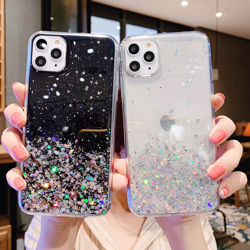 Ốp Điện Thoại Trong Suốt Đính Kim Tuyến Cho Samsung Galaxy S8 S9 S10 Plus S20 Plus Ultra S10E