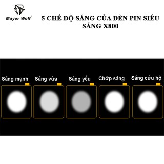 Đèn pin siêu sáng X800
