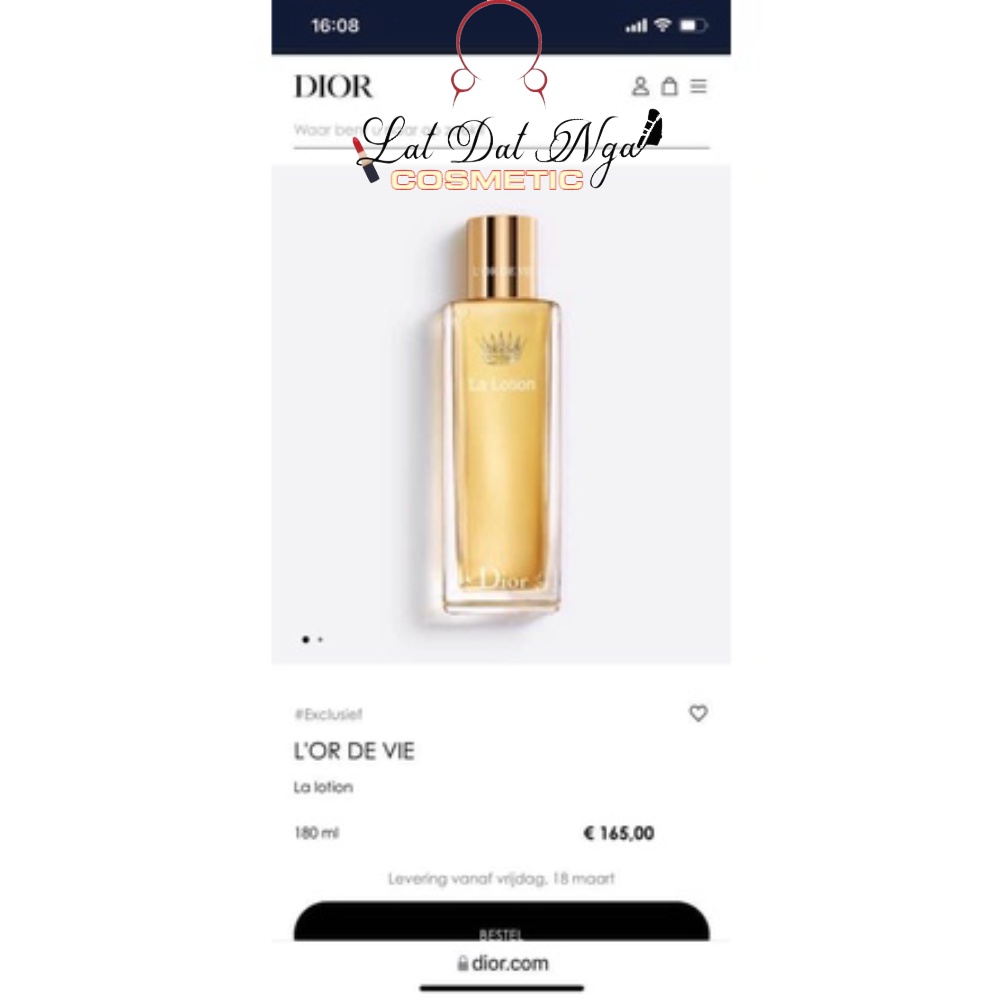 Nước Hoa Hồng Dior Lor De Vie La Lotion  -  Tester box trắng