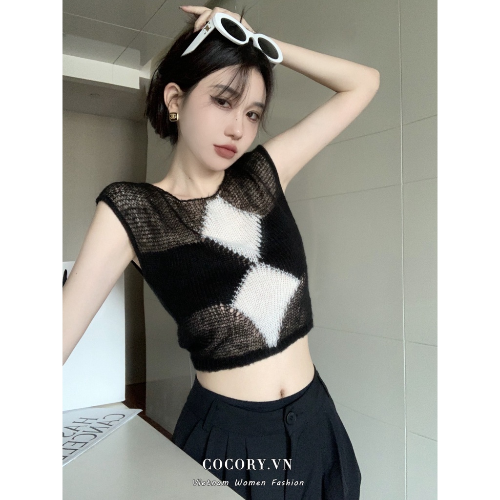 Cocory vn Áo Tank Top Sát Nách Dáng Ôm Thời Trang Mùa Hè Cho Nữ
