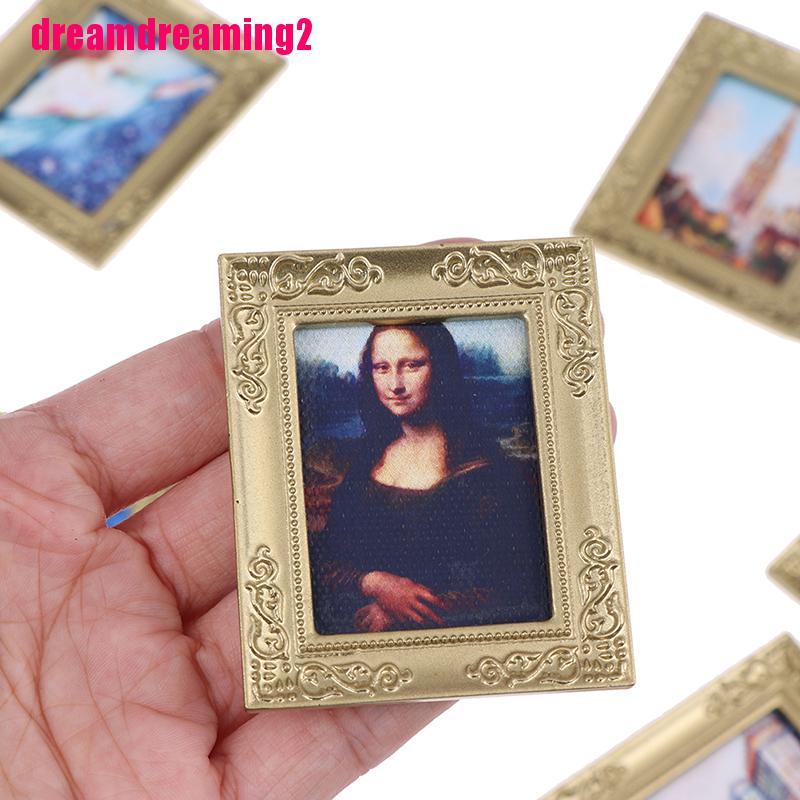 Tranh Sơn Dầu Trang Trí Nhà Búp Bê Tỉ Lệ 1: