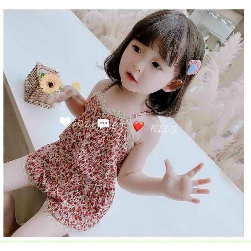 Bộ dây bé gái hoa nhí