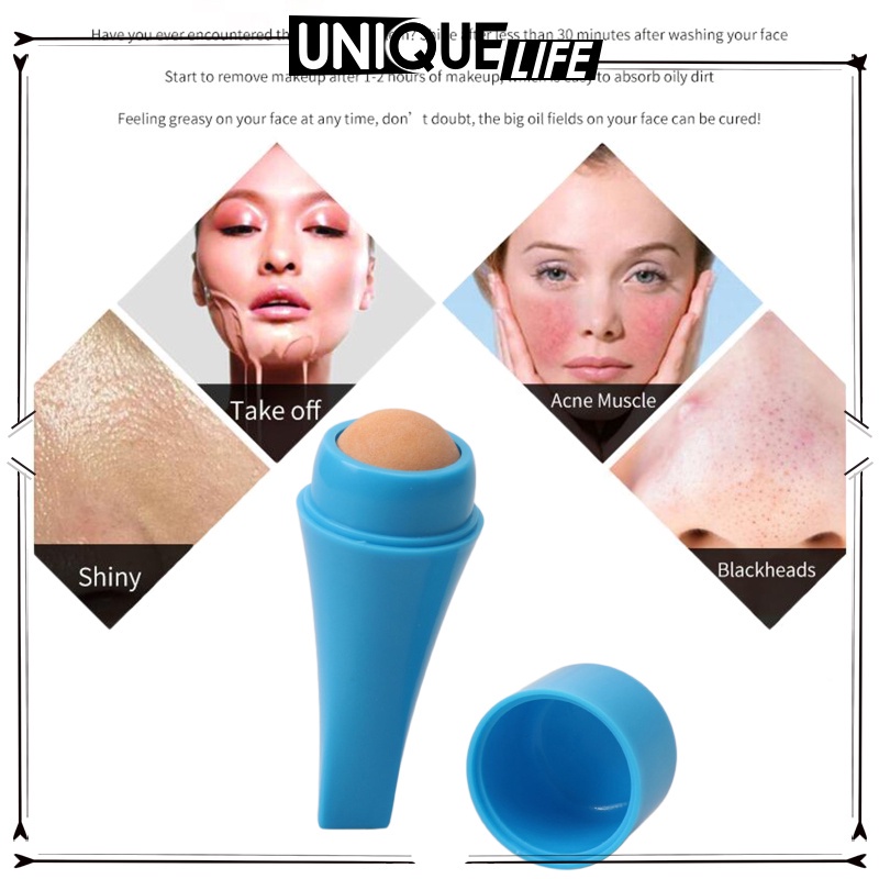 Face Oil Absorbing Roller Volcanic Stone Blemish Remover Face Oil Removing Rolling Stick Ball at-Home