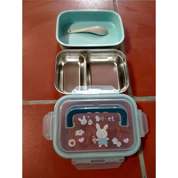 Hộp cơm 2 ngăn inox