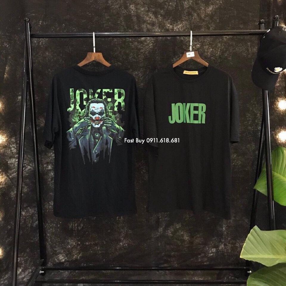 HÌNH THẬT Áo phông tay lỡ unisex Joker form rộng