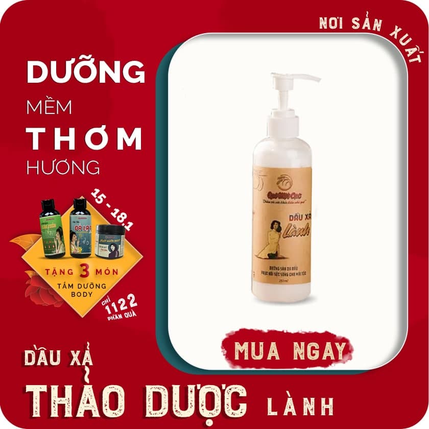 COMBO BỘ 2 DẦU XẢ DƯỠNG TÓC MỀM, SUÔN MƯỢT THIÊN NHIÊN TỪ SPA QUÊ MỘT CỤC