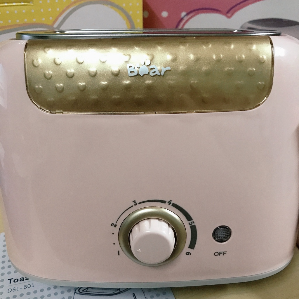 Máy Nướng Bánh Mỳ Bear Toaster DSL-610 Màu Hồng