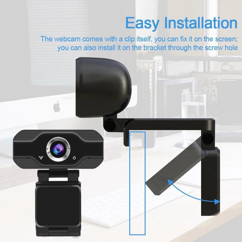 Webcam HD USB 1080P tích hợp micro không cần trình điều khiển dành cho máy tính PC WebCamera | BigBuy360 - bigbuy360.vn