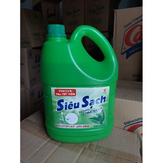 Nước rửa chén siêu sạch 3.8kg hương trà xanh
