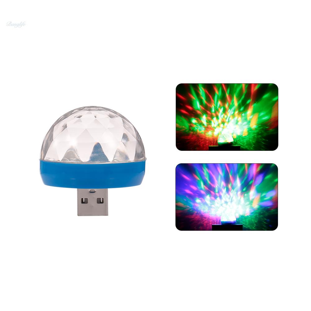 Ready in stock LED RGB Mini Light DJ KTV Disco Light Sound Control Magic Ball Lamp 4W for Car/Home and Festival