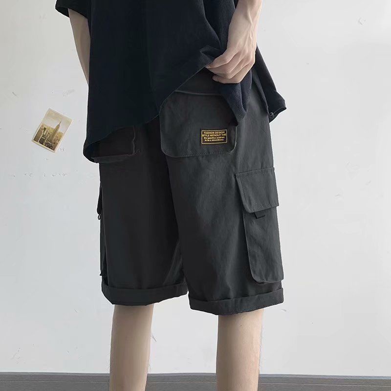 Quần short ống suông có túi dạng hộp thời trang Hàn Quốc dành cho nam