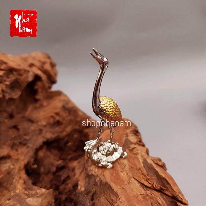 Đế cắm nhang vòng, đặt hương cây hình chim hạc để lư trầm phụ kiện thác khói