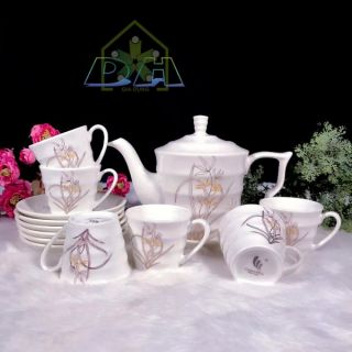 Quà tặng Bộ ấm chén mẫu mới nhất  sứ camellia Korea Style