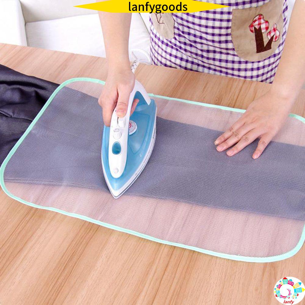 Miếng lót cách nhiệt Lanfy kiểu lưới bảo vệ quần áo khi ủi đồ ở nhiệt độ cao an toàn tiện lợi