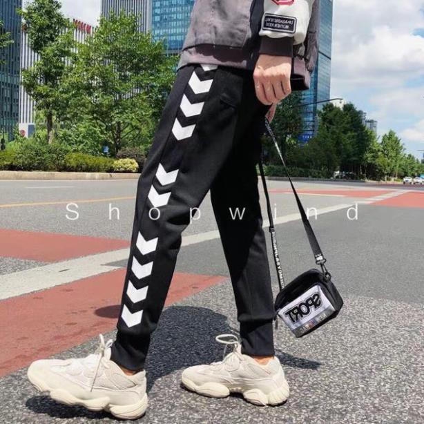 Quần jogger Nỉ unisex Nỉ Mũi Tên nam nữ phong cách thời trang kmg