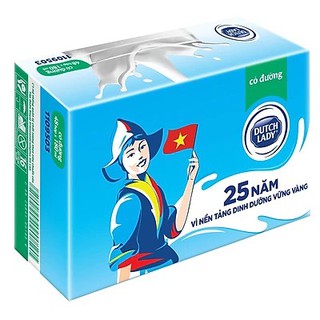 Sữa cô gái hà lan có đường - dutch lady hộp 180ml - thùng 48 hộp