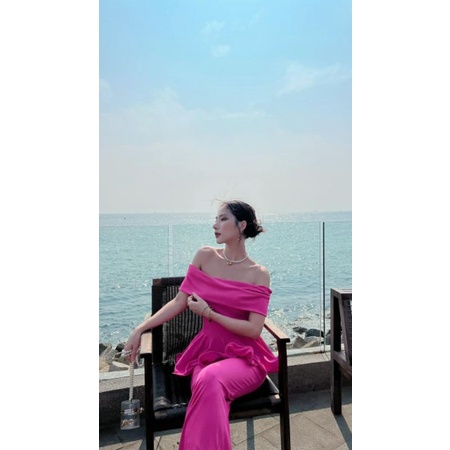 Sét Áo Peplum Trễ Vai Tùng Xếp Ly + Chân Váy Body | BigBuy360 - bigbuy360.vn